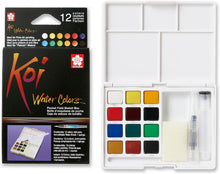 Load image into Gallery viewer, Koi Watercolor Pocket Field Sketch Box