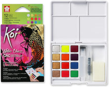 Load image into Gallery viewer, Koi Watercolor Pocket Field Sketch Box