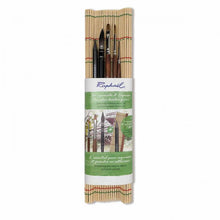 Load image into Gallery viewer, Raphael Bamboo Roll-Up Travel Brush Set