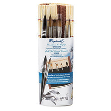Load image into Gallery viewer, Raphael Bamboo Roll-Up Travel Brush Set