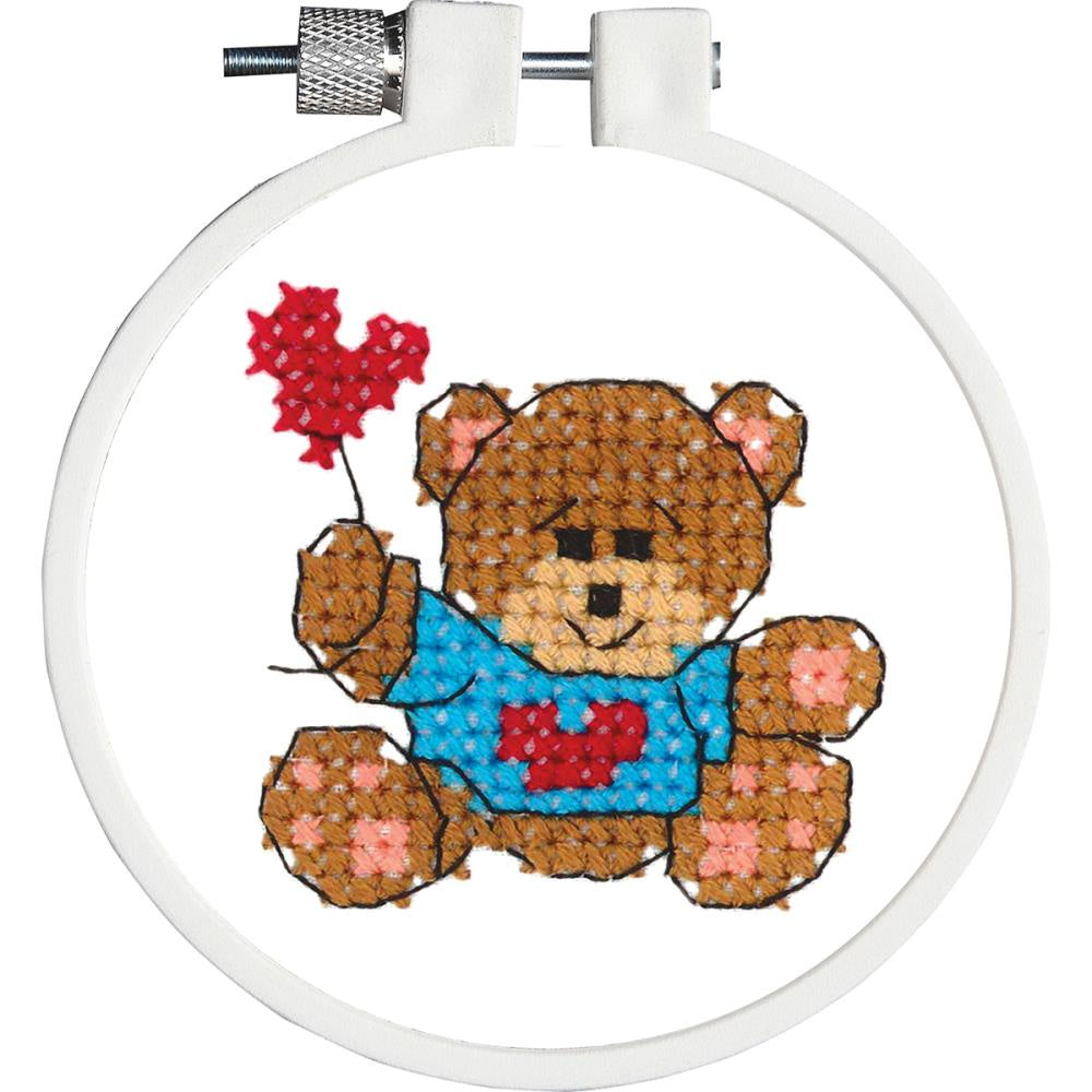 Bear & Balloon Stamped Cross Stitch Kit