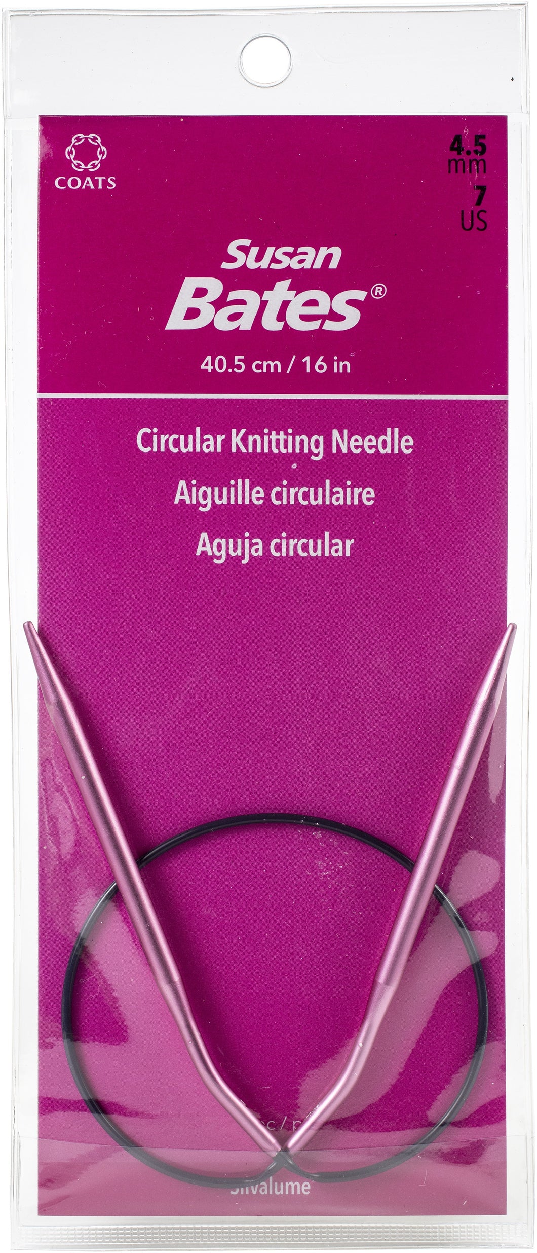 Silvalume Circular Knitting Needles 16in US7/4.5mm