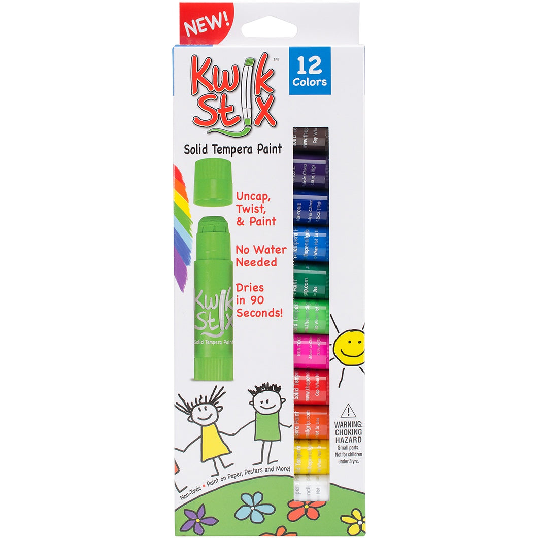 Kwik Stix Solid Tempra Paint Sticks 12pk