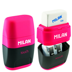 Milan 2 Hole Sharpener + Eraser