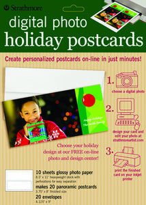 Digital photo holiday postcards