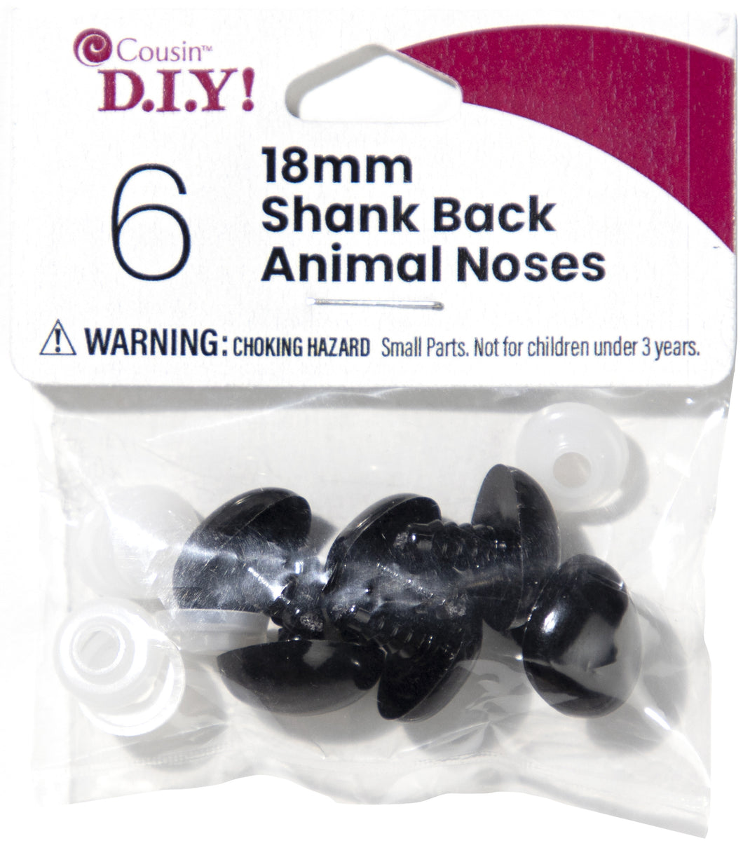 CousinDIY Shank Back Animal Noses 18mm 6/Pkg