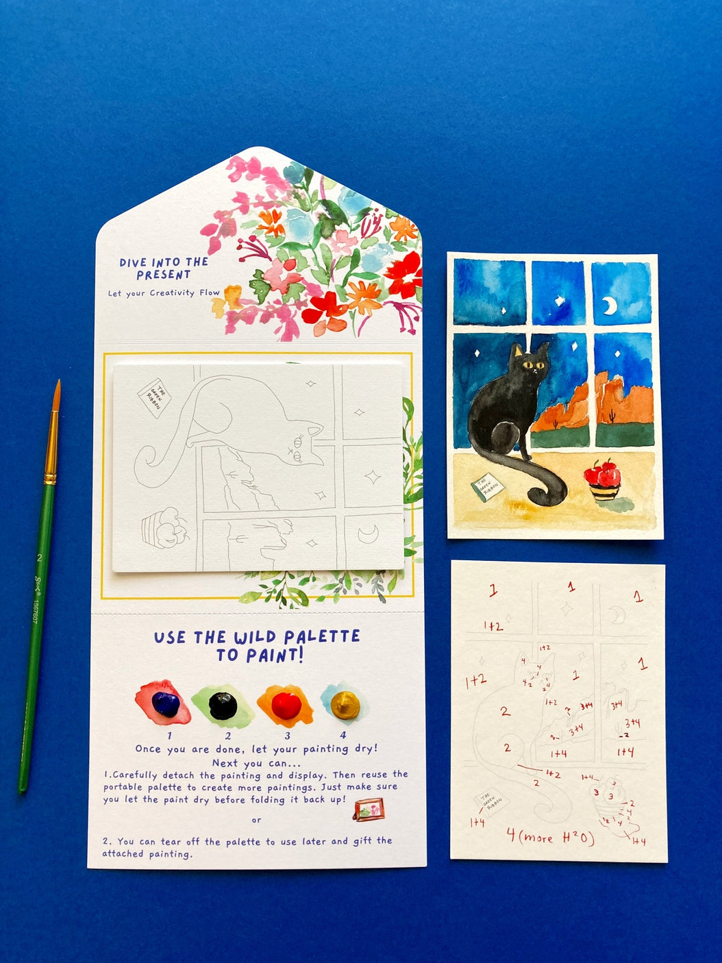 Paint by Number DIY Watercolor Kit