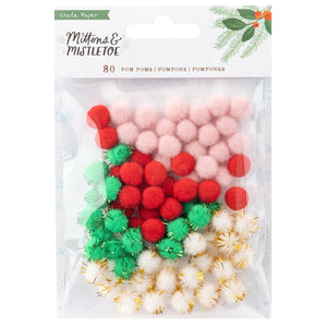 Mittens & Mistletoe Poms