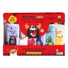 Load image into Gallery viewer, Monster Color Washable Tempera Paint Set
