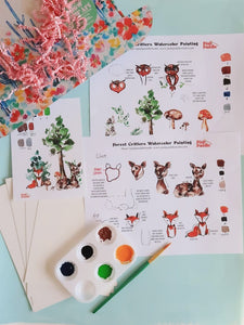 Forest Animals Watercolor Painting Kit