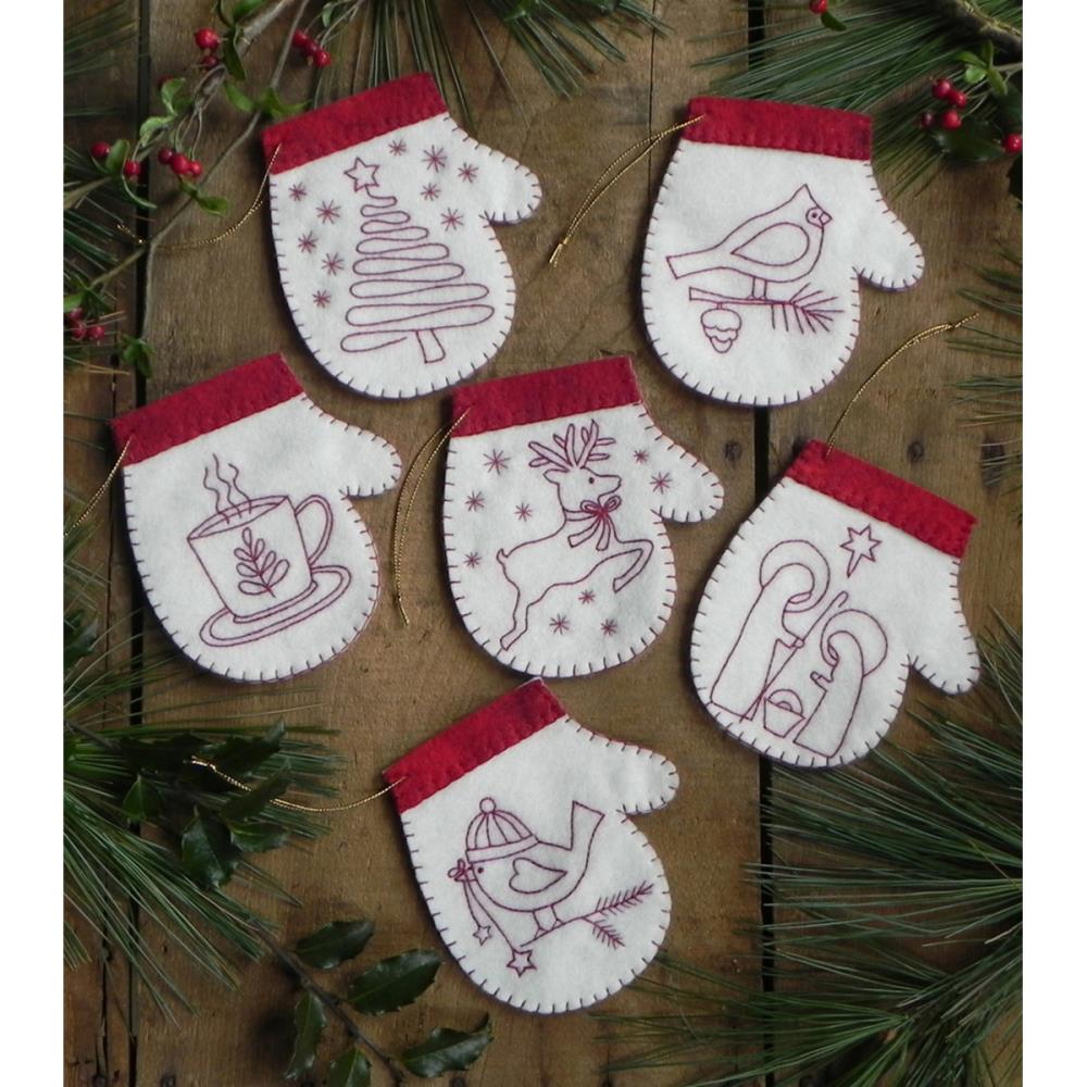 Rachel's Of Greenfield Felt Ornament Kit 4.5in 6/Pkg