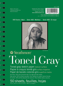 Strathmore Toned Grey Sketch Pad 400, Recycled