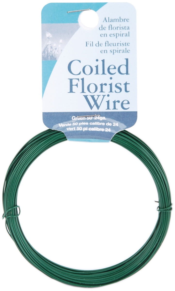 Coiled Florist Wire 24 gauge 50ft
