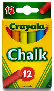 Box of 12 colored crayola chalk