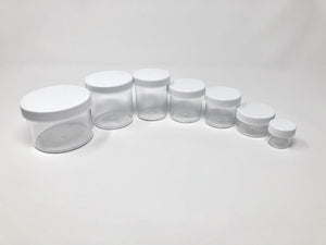 Plastic Jar with White Lid