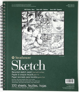 Strathmore White Sketch Pad 400, Recycled