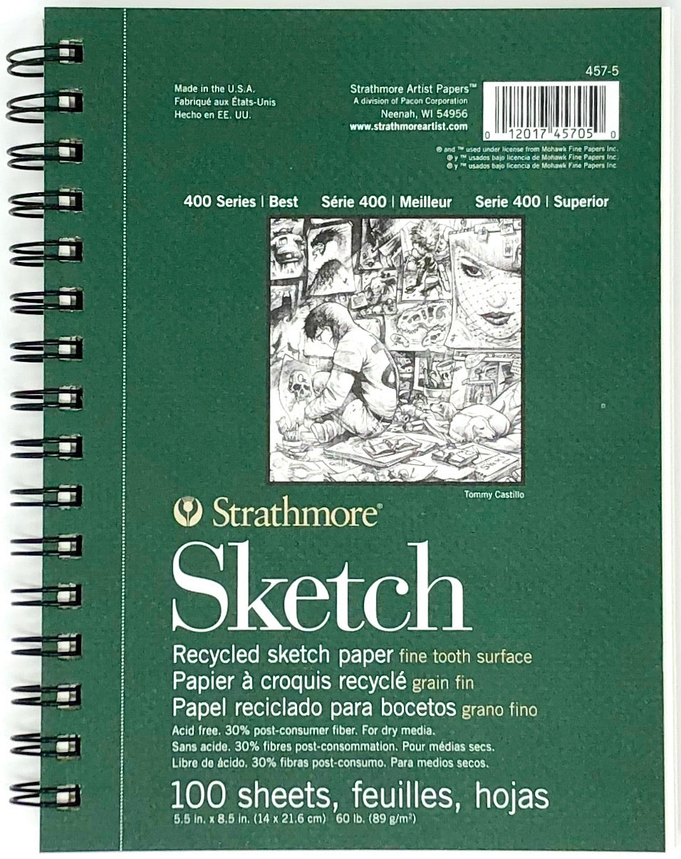 Strathmore White Sketch Pad 400, Recycled